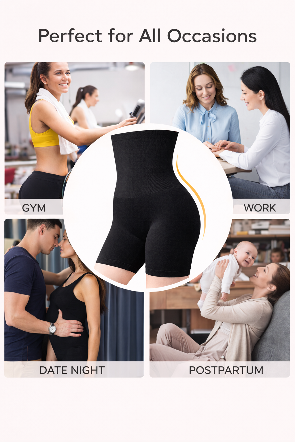 LUMO Sculpt™ High Waist Tummy Control Shapewear Shorts – Seamless Waist Slimming Body Shaper for Women